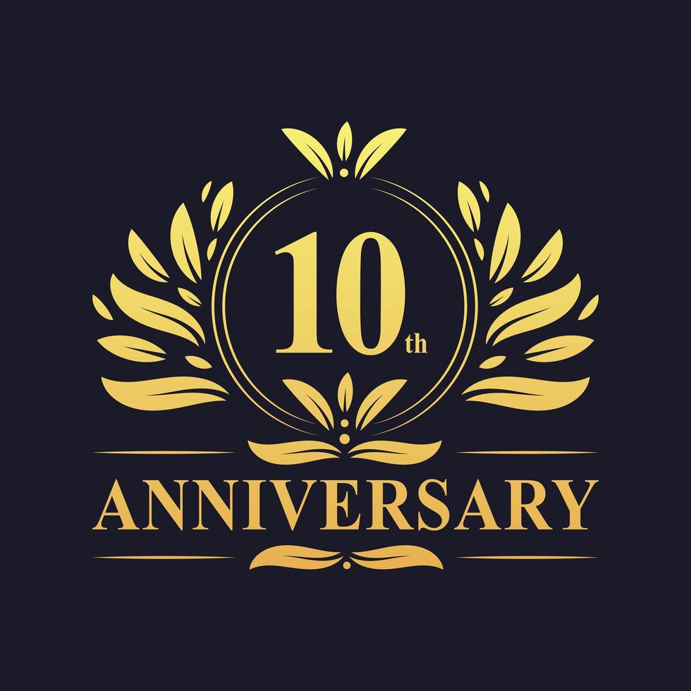 Logo du 10 e anniversaire vecteur