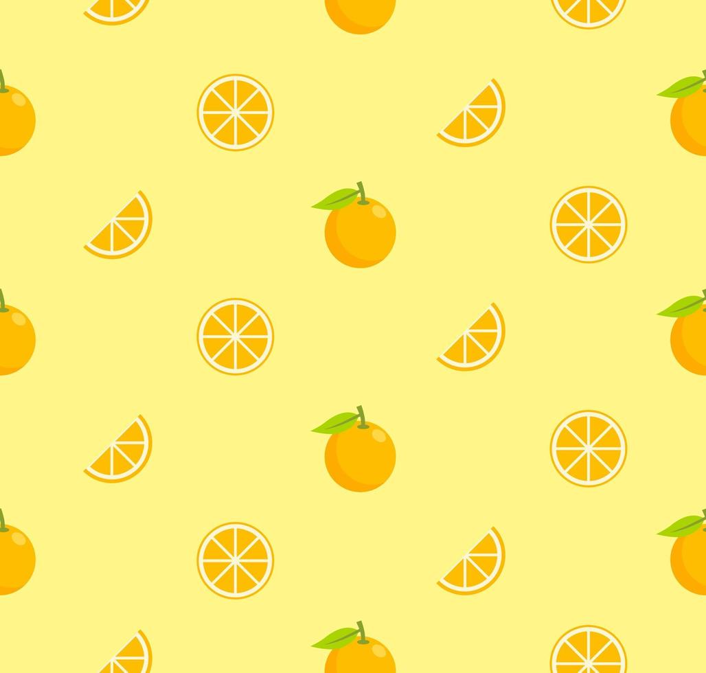 modèle sans couture de fruits orange avec diverses illustrations de fruits orange. texture pour tissu, emballage, papier peint ou imprimé décoratif. vecteur