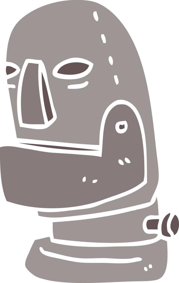 tête de robot doodle dessin animé vecteur