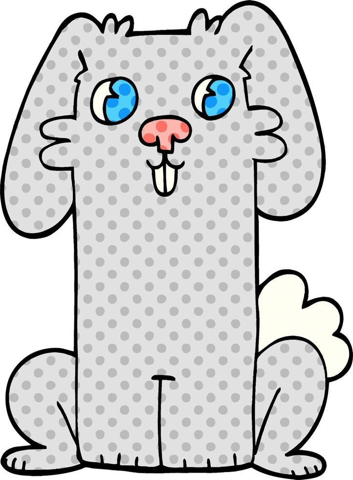 dessin animé doodle lapin mignon vecteur