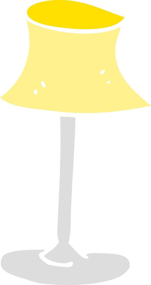 illustration en couleur plate d'une lampe de dessin animé vecteur