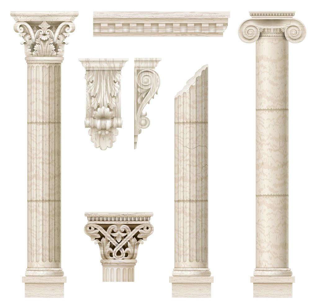 colonnes de marbre antiques classiques vecteur