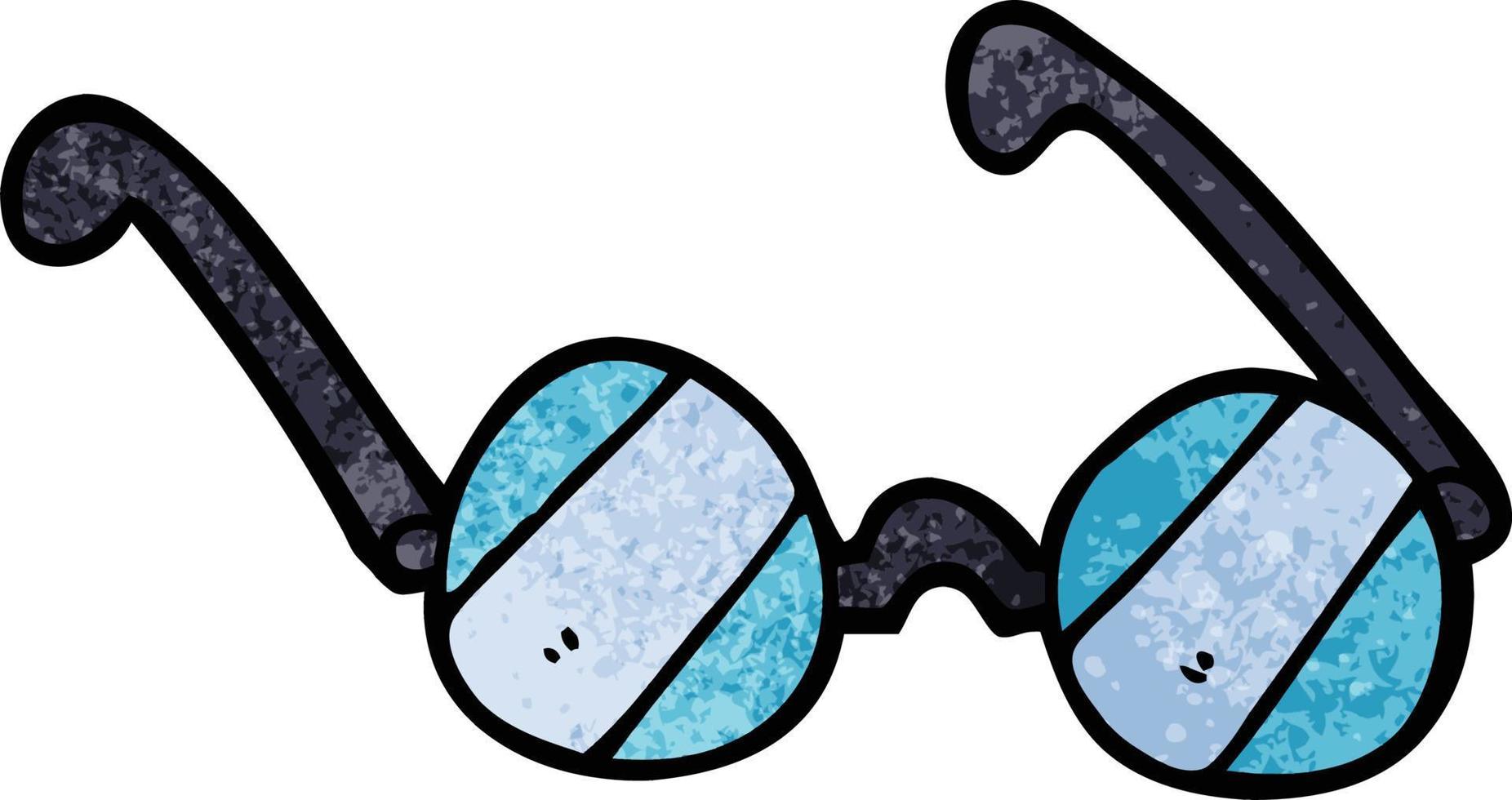lunettes de verre de dessin animé doodle vecteur