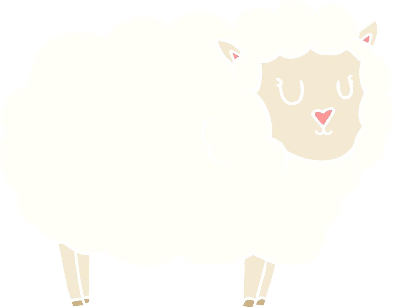 mouton de dessin animé de style plat couleur vecteur