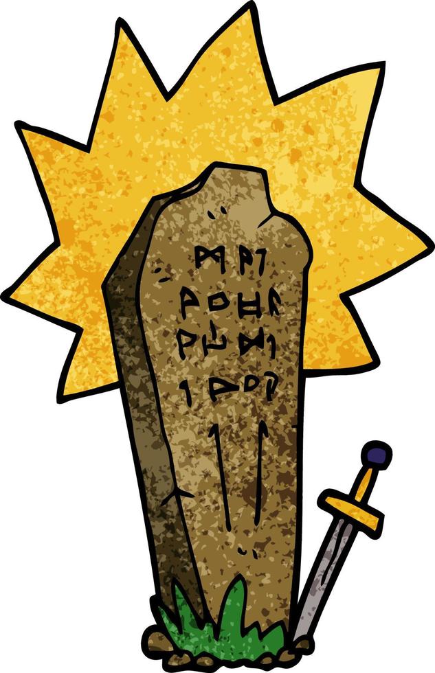 dessin animé doodle d'une tombe de héros vecteur