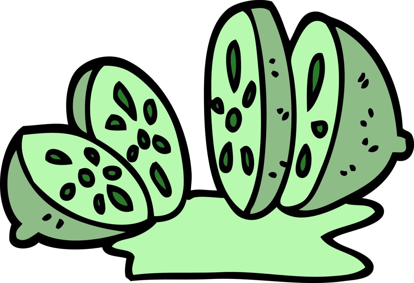 dessin animé doodle agrumes vecteur