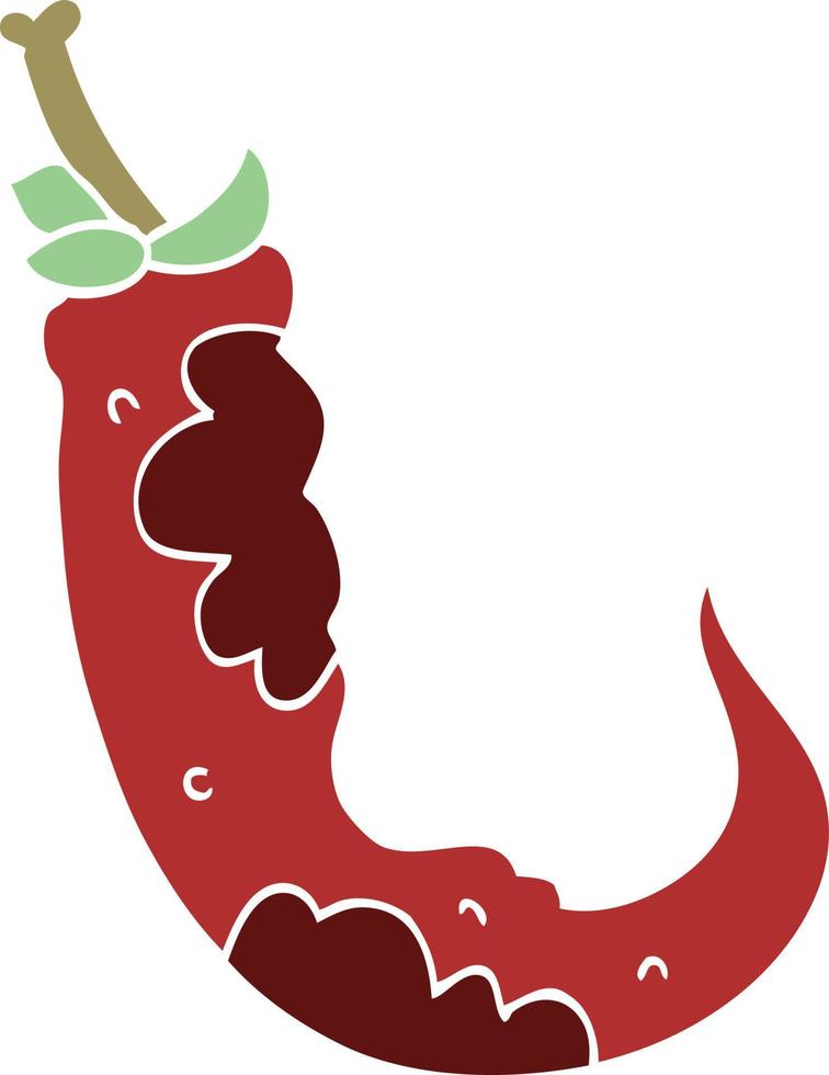 dessin animé doodle piment rouge vecteur