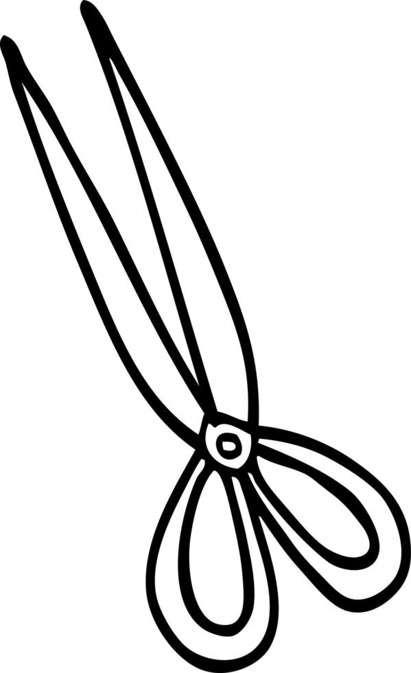 ciseaux de dessin animé dessin au trait vecteur