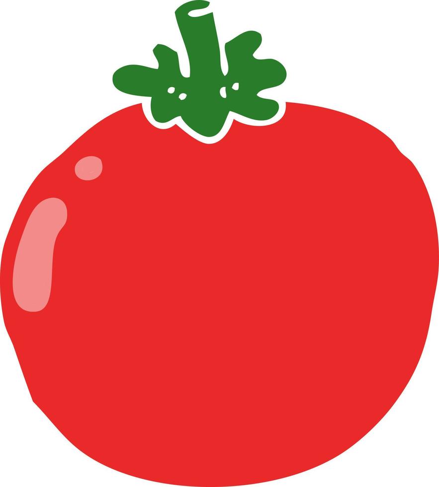 tomate de dessin animé de style plat couleur vecteur