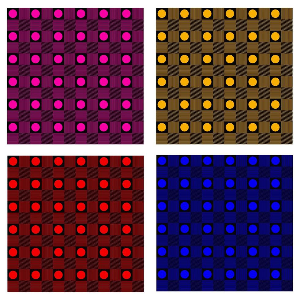 le motif 4 couleurs sans couture peut être utilisé pour les couvertures de livres, le papier d'emballage, les décorations et autres vecteur