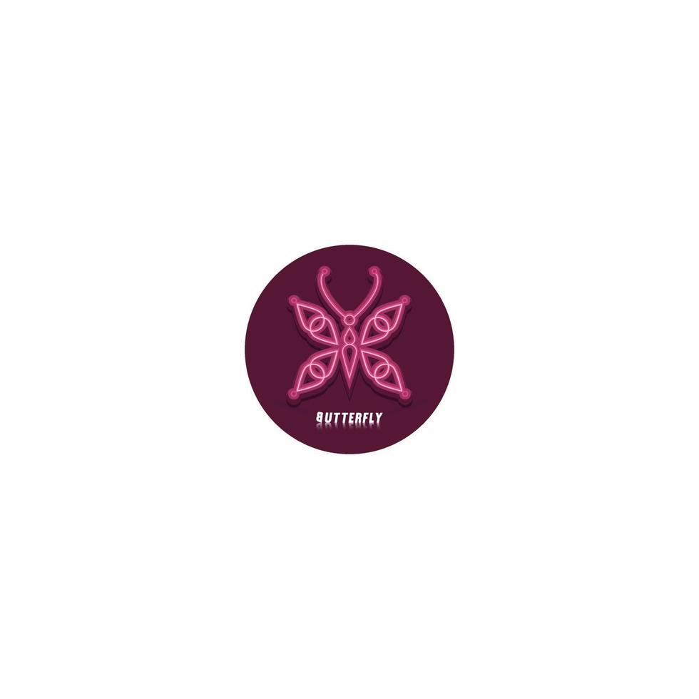 les illustrations de conception de logo minimaliste papillon peuvent être utilisées comme logos de site Web, logos de magasin, logos d'entreprise vecteur