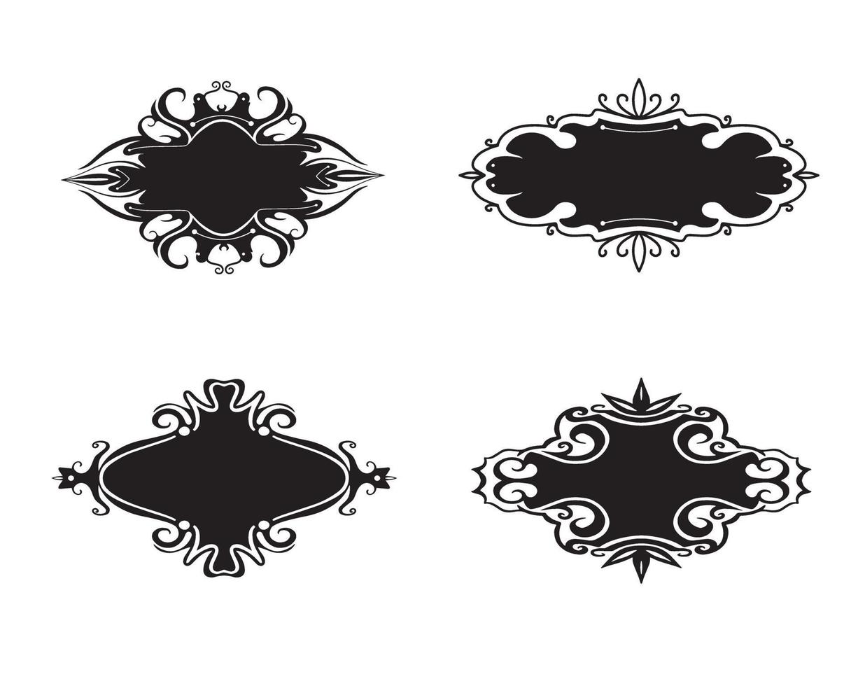 cadres gothiques vintage. illustration vectorielle vecteur