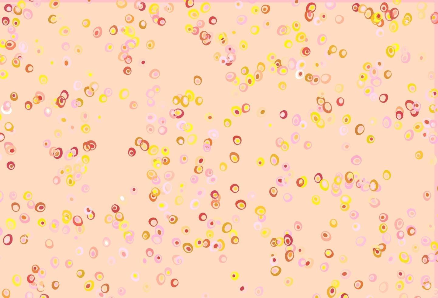 fond de vecteur rose clair, jaune avec des bulles.