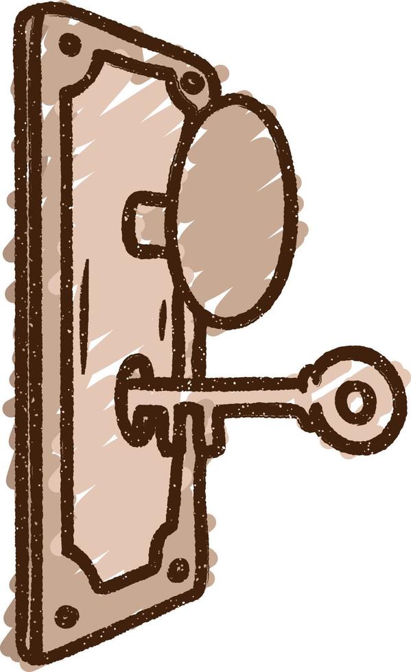 porte clé dessin à la craie vecteur