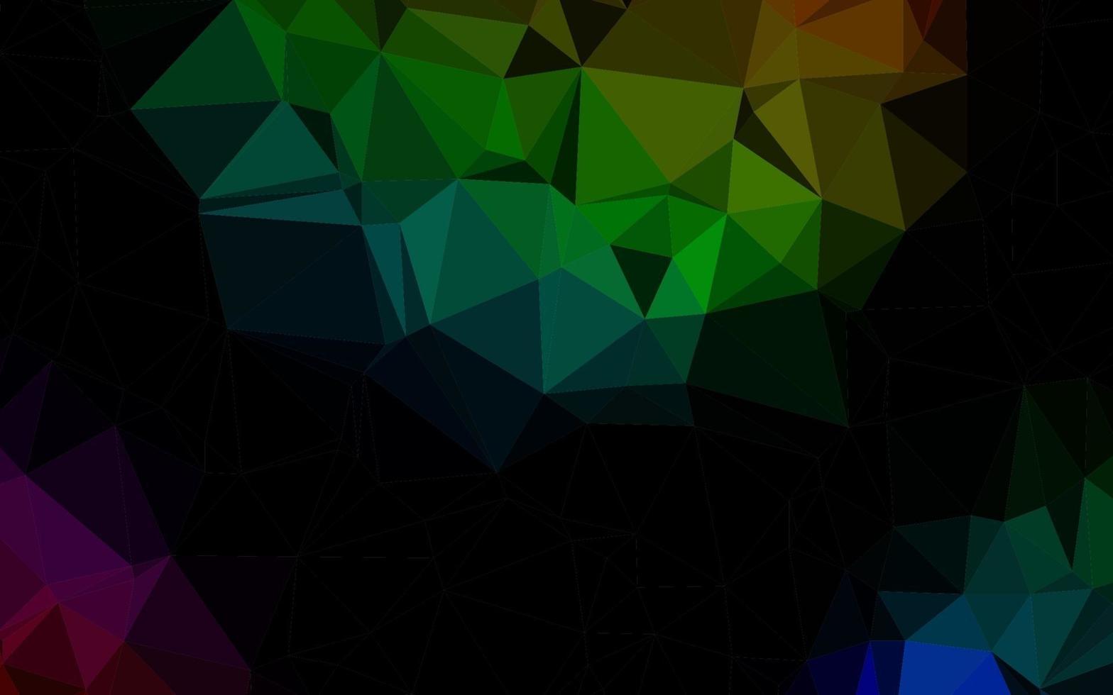 multicolore foncé, arrière-plan polygonal vectoriel arc-en-ciel.