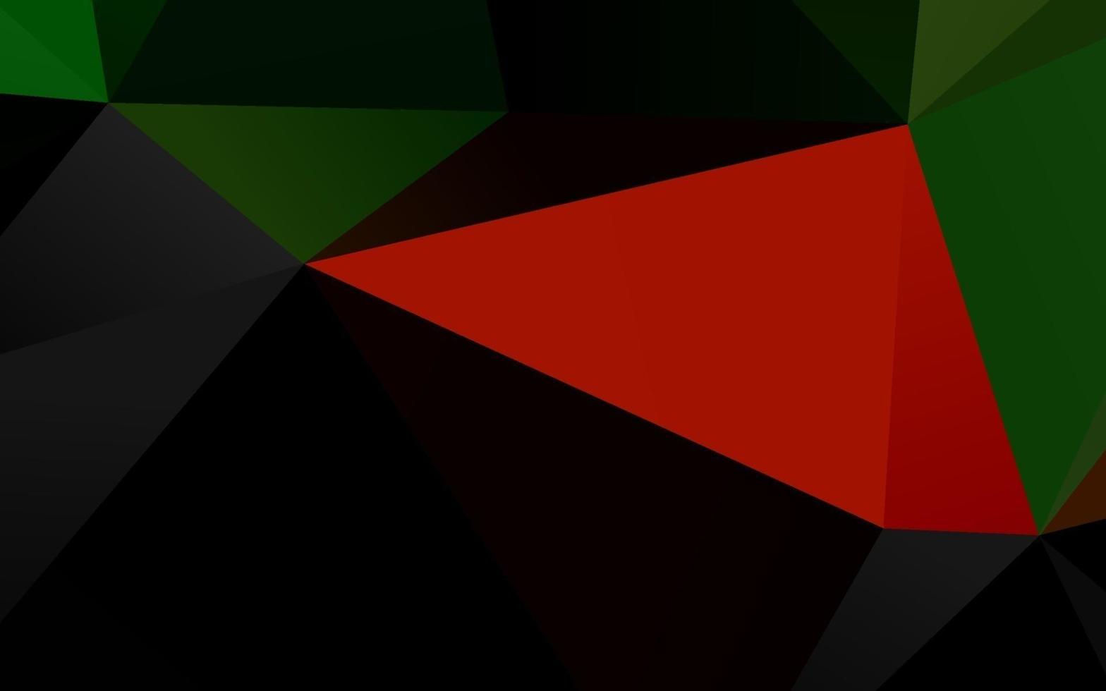 fond de mosaïque abstraite de vecteur vert foncé, rouge.