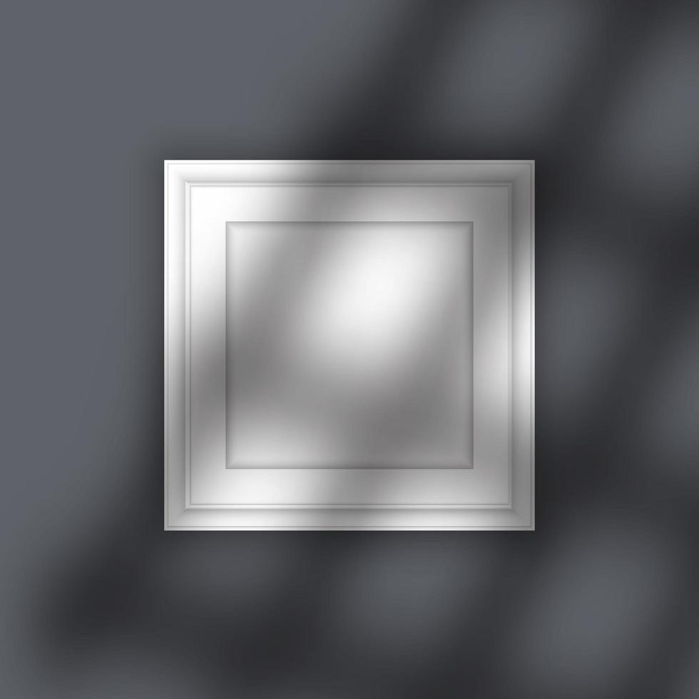 cadre photo maquette avec superposition d'ombres vecteur