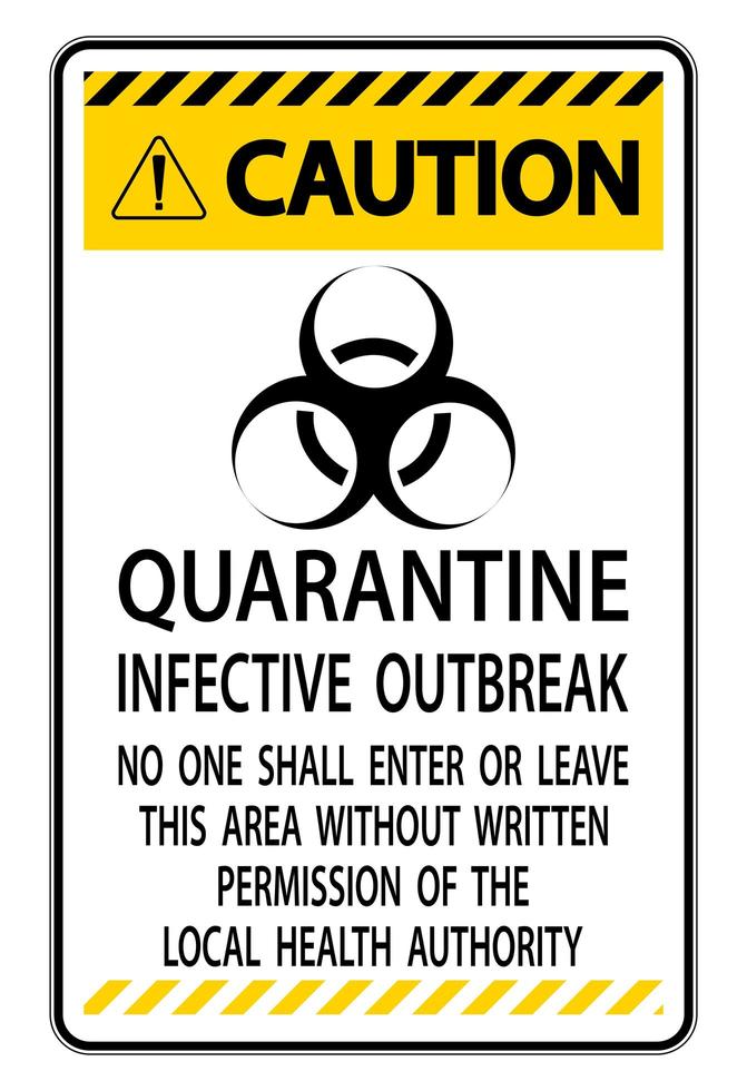 signe d'infection infectieuse de quarantaine vecteur