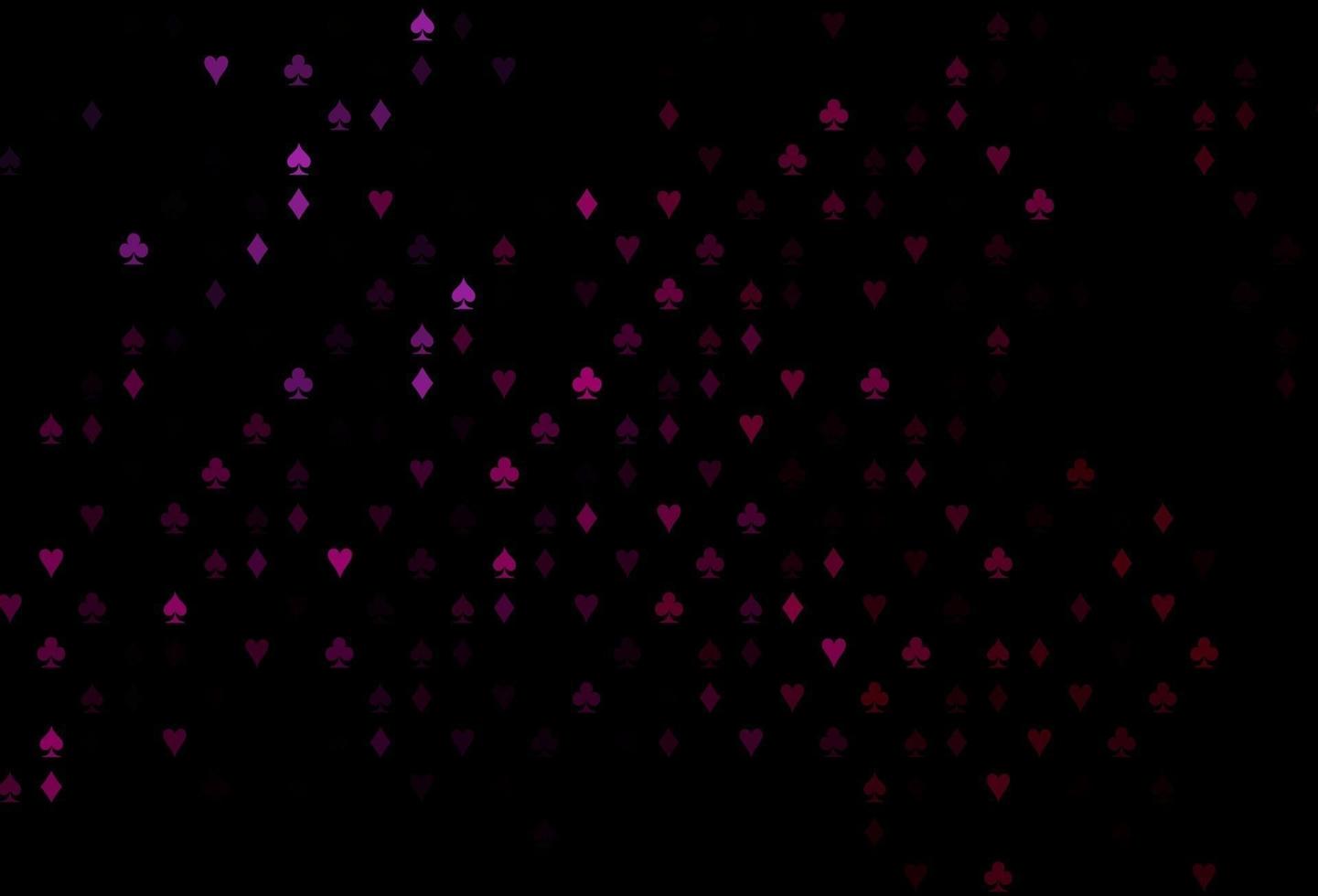 texture vecteur violet foncé avec des cartes à jouer.
