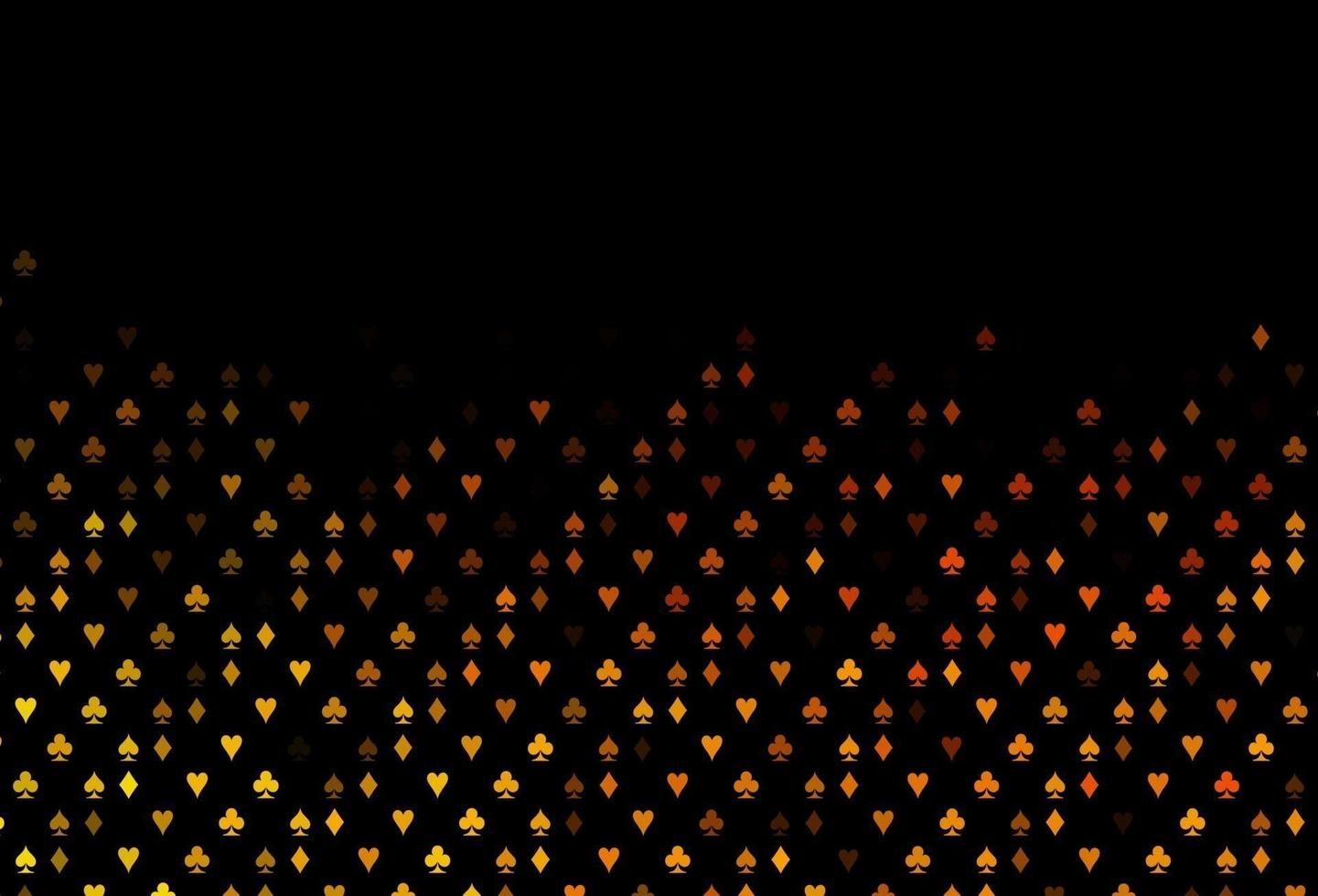 motif vectoriel jaune foncé, orange avec symbole de cartes.