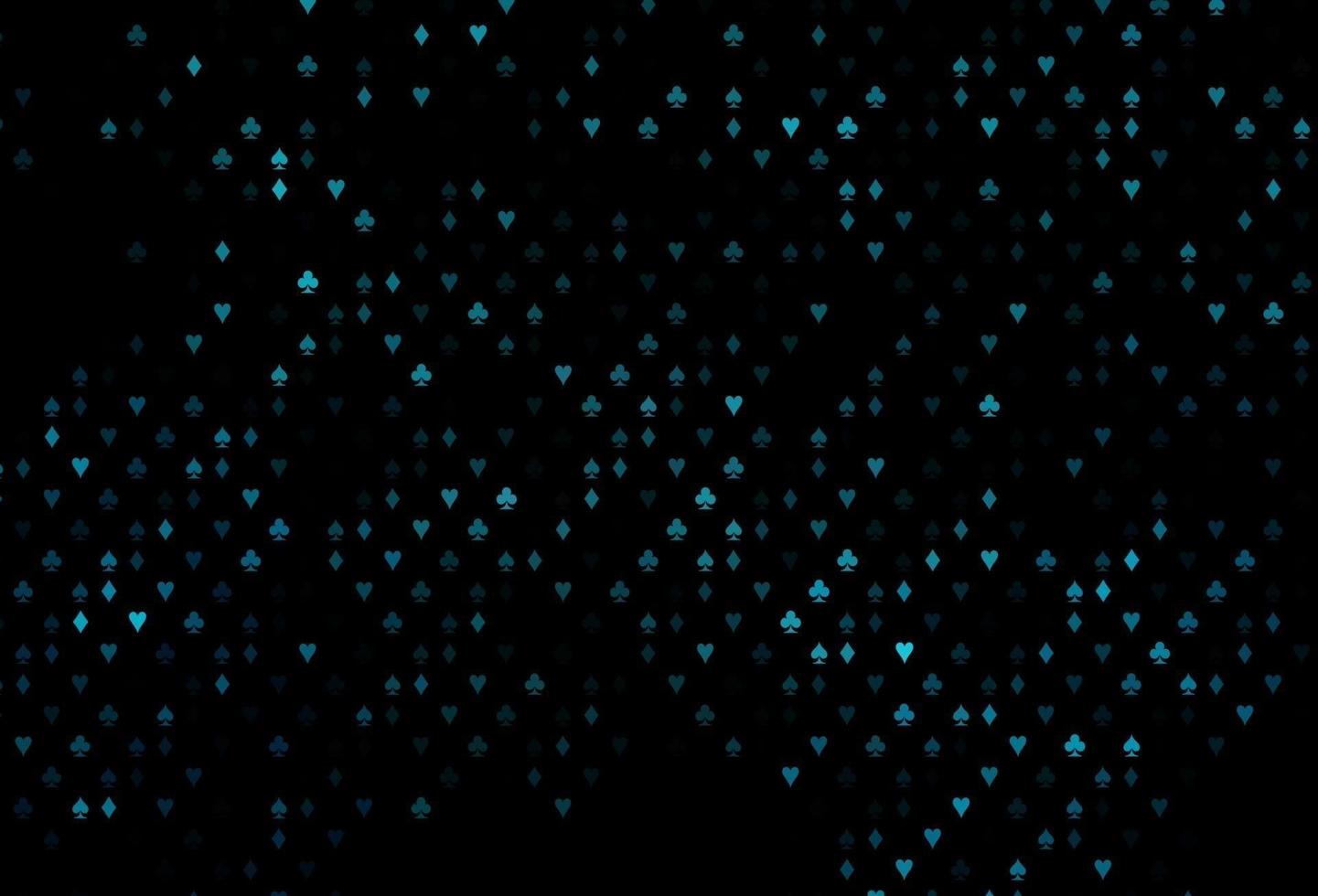 modèle vectoriel bleu foncé avec des symboles de poker.
