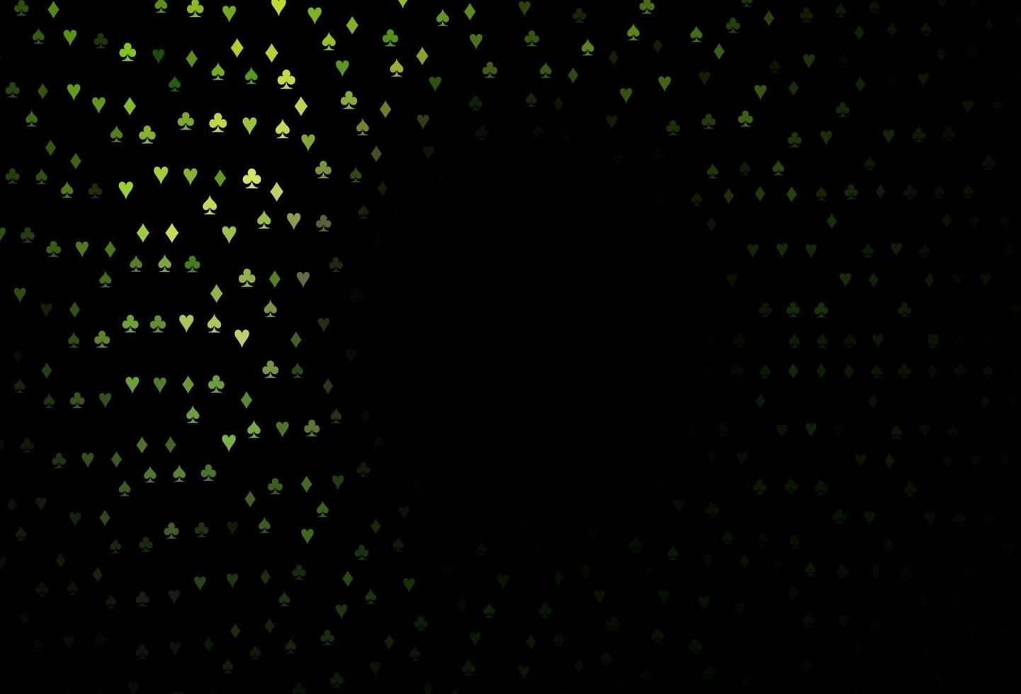 couverture vectorielle vert foncé avec des symboles de pari. vecteur