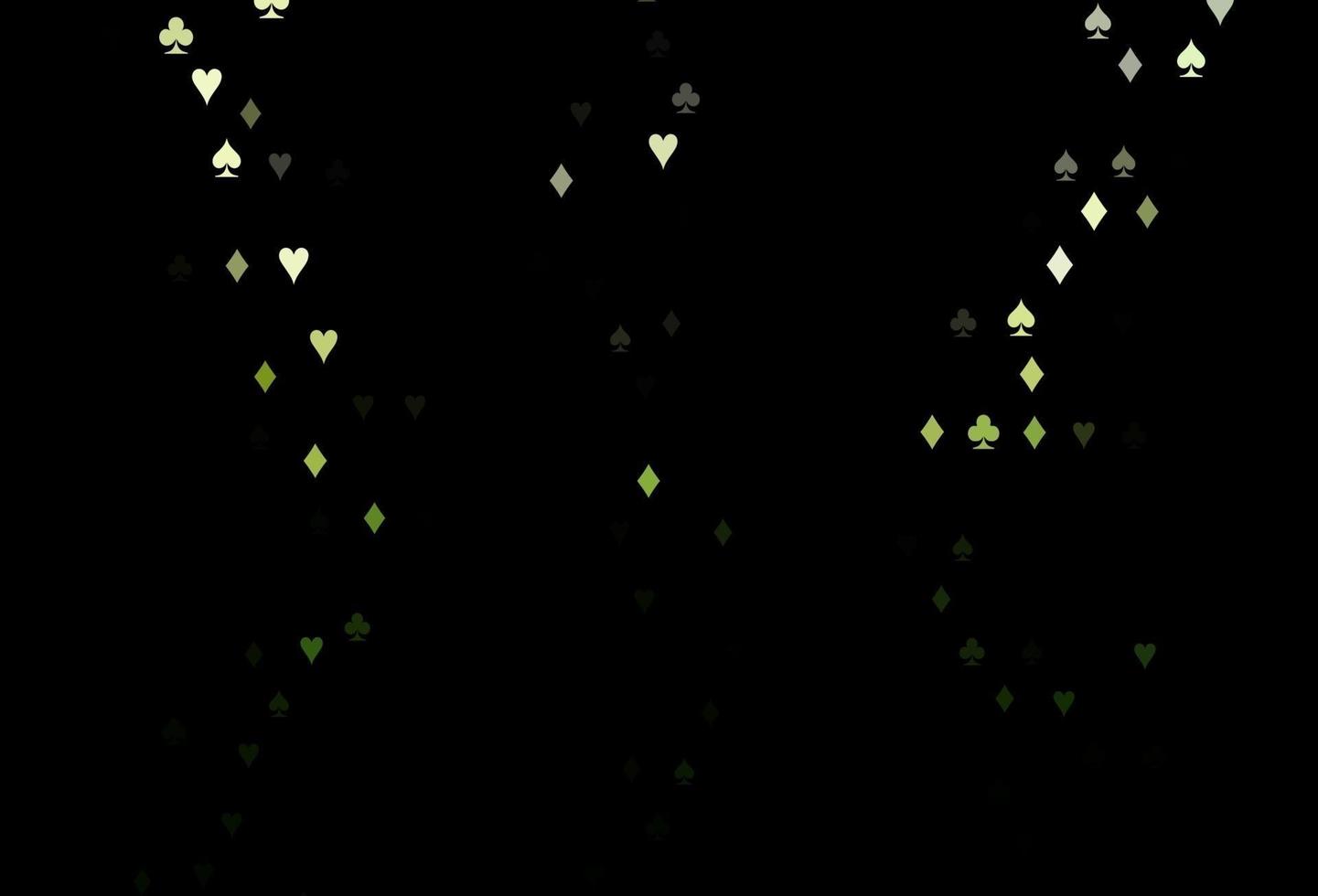 motif vectoriel vert foncé avec symbole de cartes.