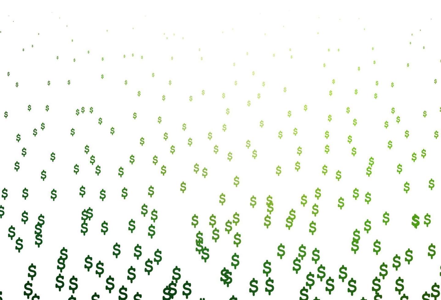 modèle vectoriel vert clair avec dollar.