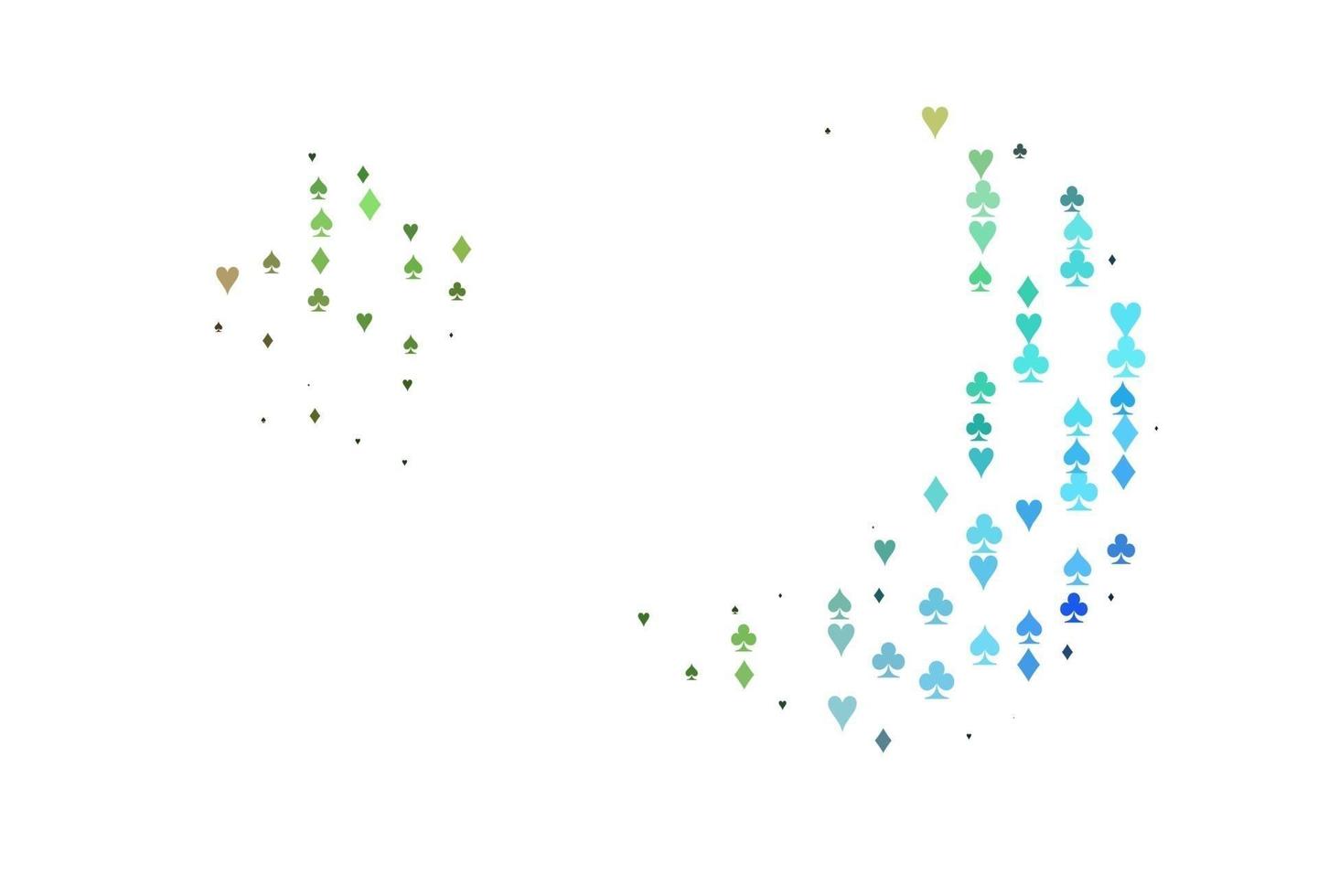 léger multicolore, motif vectoriel arc-en-ciel avec symbole de cartes.