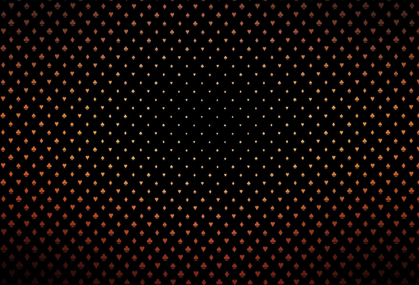 texture vecteur orange foncé avec des cartes à jouer.