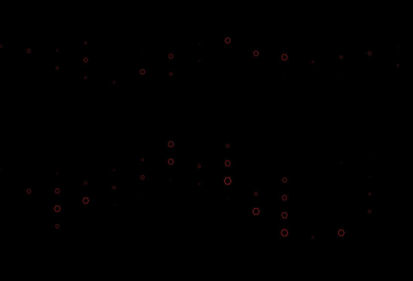 motif vectoriel rouge foncé avec des hexagones colorés.