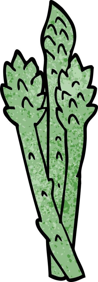 dessin animé, griffonnage, plante asperge vecteur