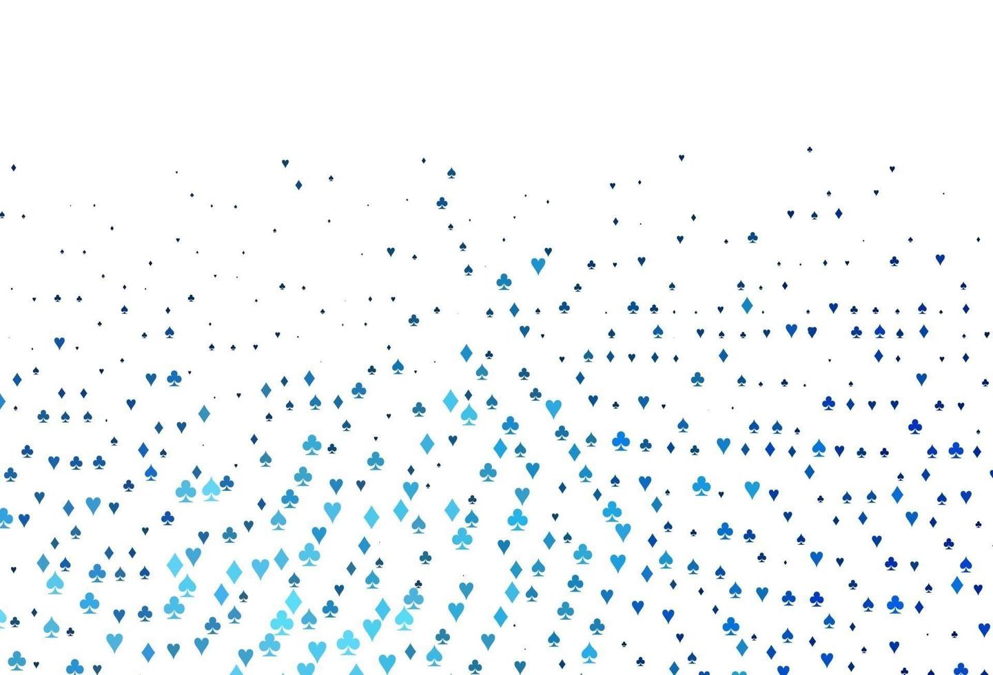 modèle vectoriel bleu clair avec des symboles de poker.