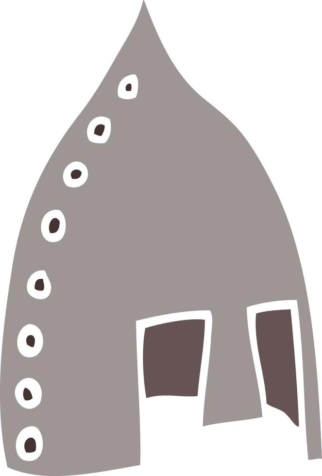casque viking doodle dessin animé vecteur