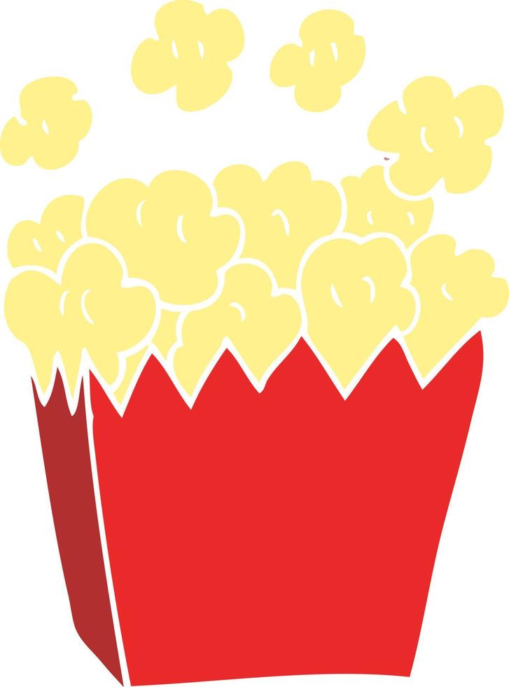 dessin animé doodle cinéma pop-corn vecteur