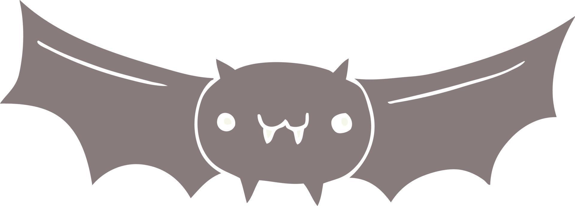 chauve-souris vampire de dessin animé de style plat couleur vecteur