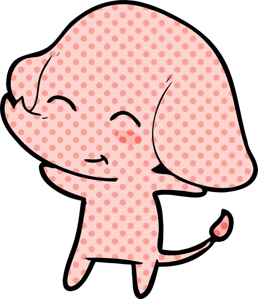 éléphant de dessin animé mignon vecteur