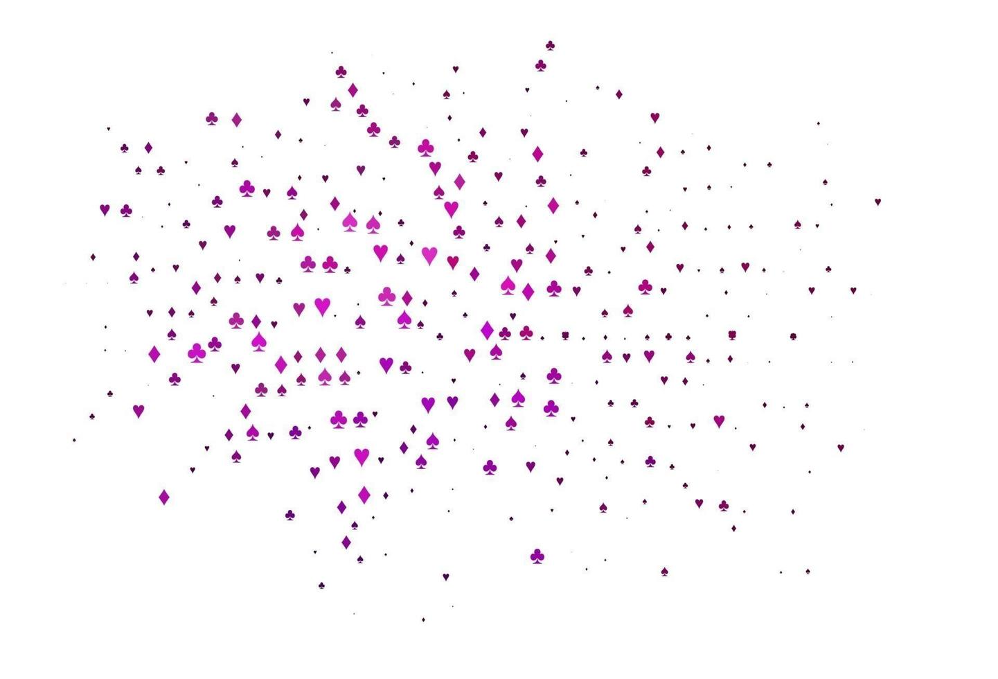 modèle vectoriel violet clair avec des symboles de poker.