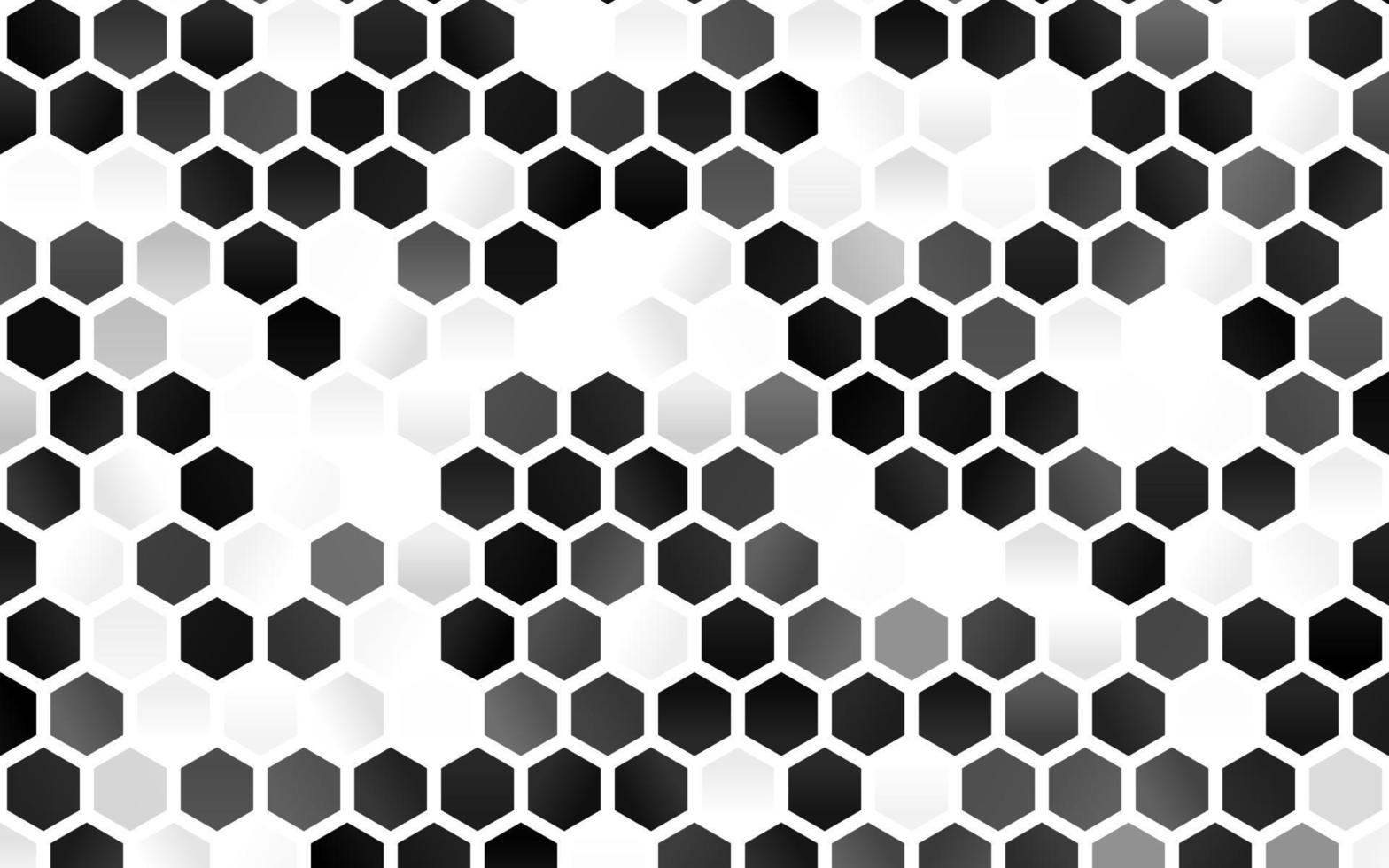 toile de fond de vecteur argent clair, gris avec des hexagones.