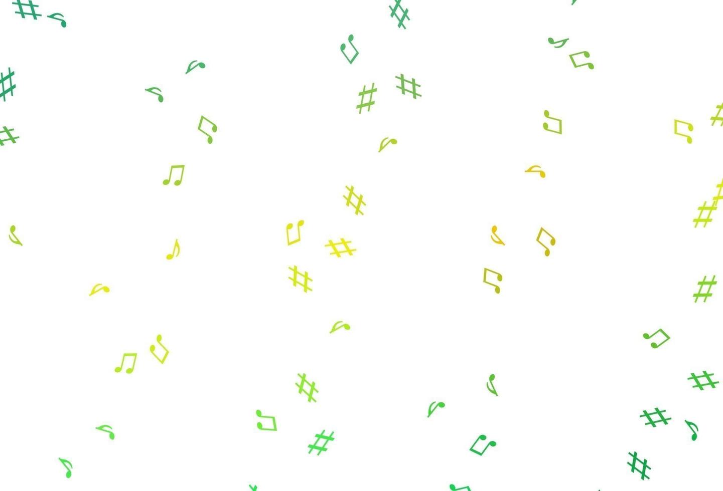 texture vecteur vert clair et jaune avec des notes de musique.