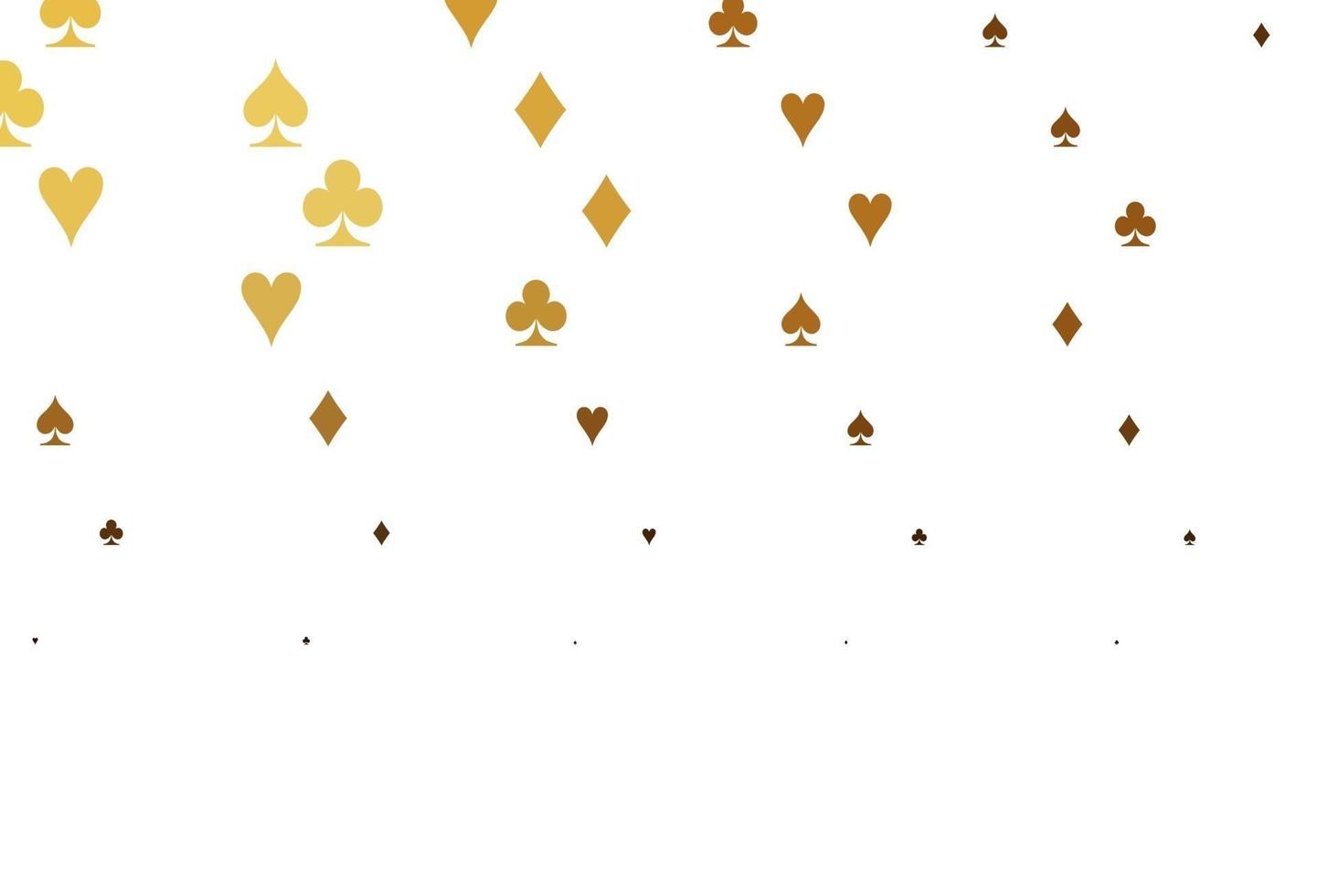 modèle vectoriel orange clair avec des symboles de poker.