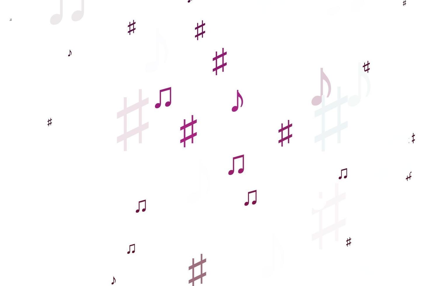 motif vectoriel rose clair avec des éléments de musique.