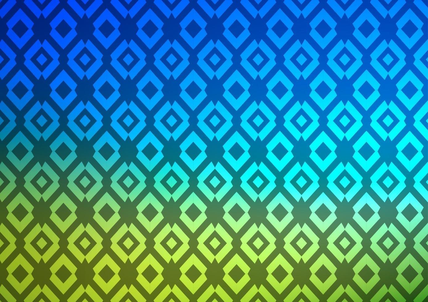 modèle vectoriel bleu clair et vert avec cristaux, rectangles.