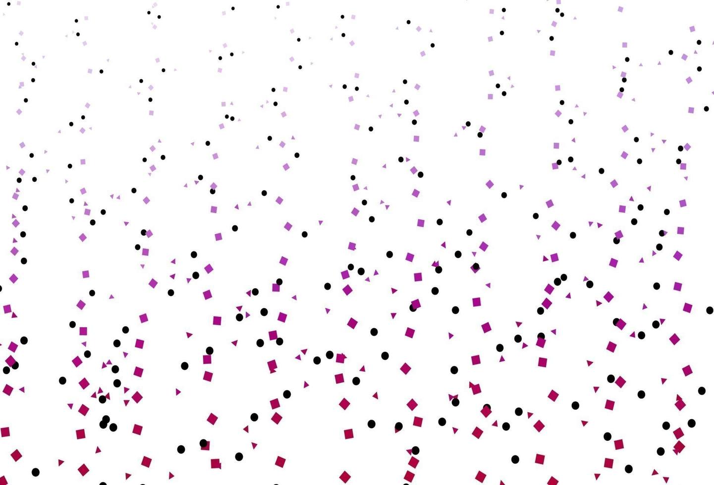 fond de vecteur violet clair avec des triangles, des cercles, des cubes.