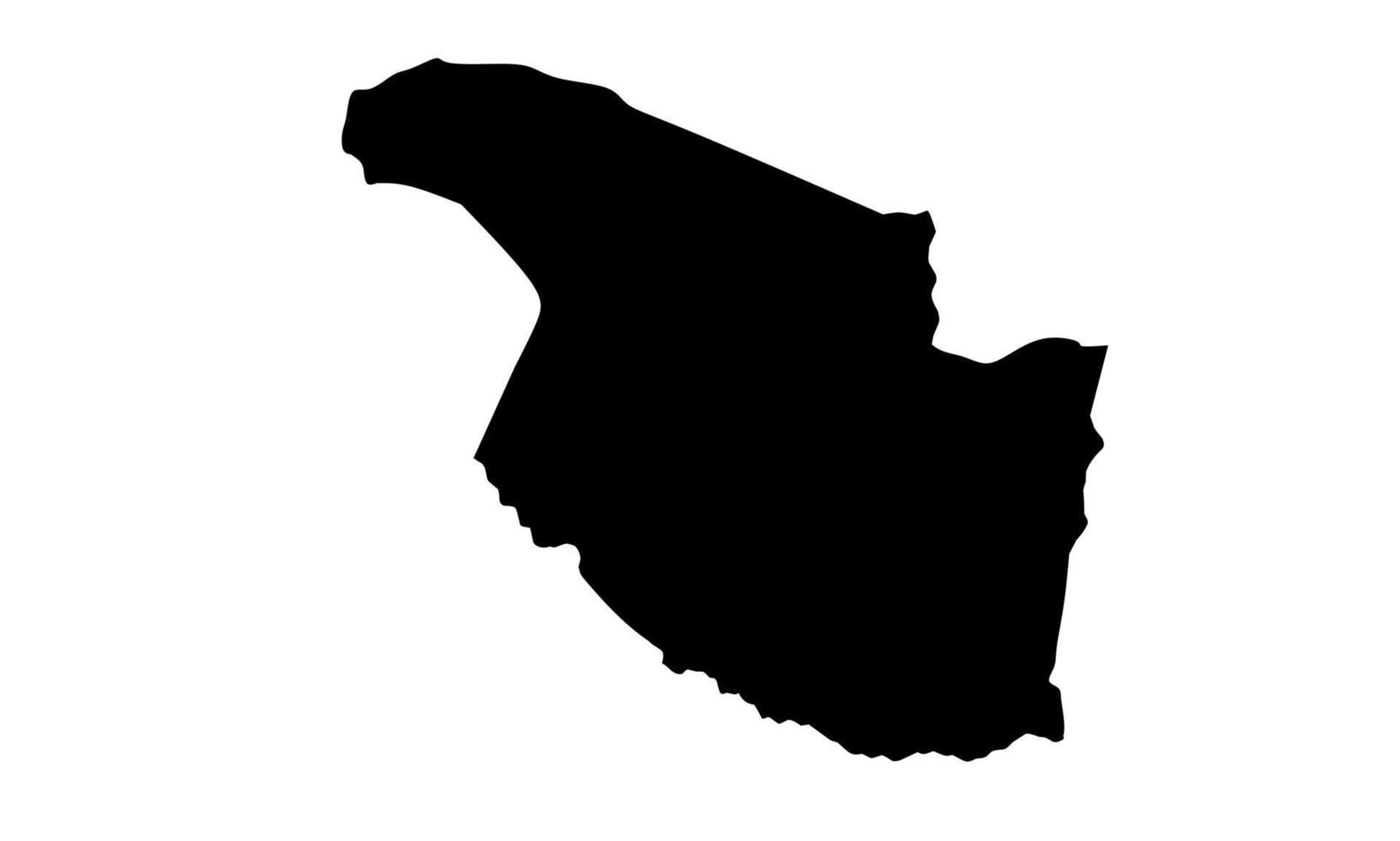 carte alqadarif silhouette noire sur fond blanc vecteur