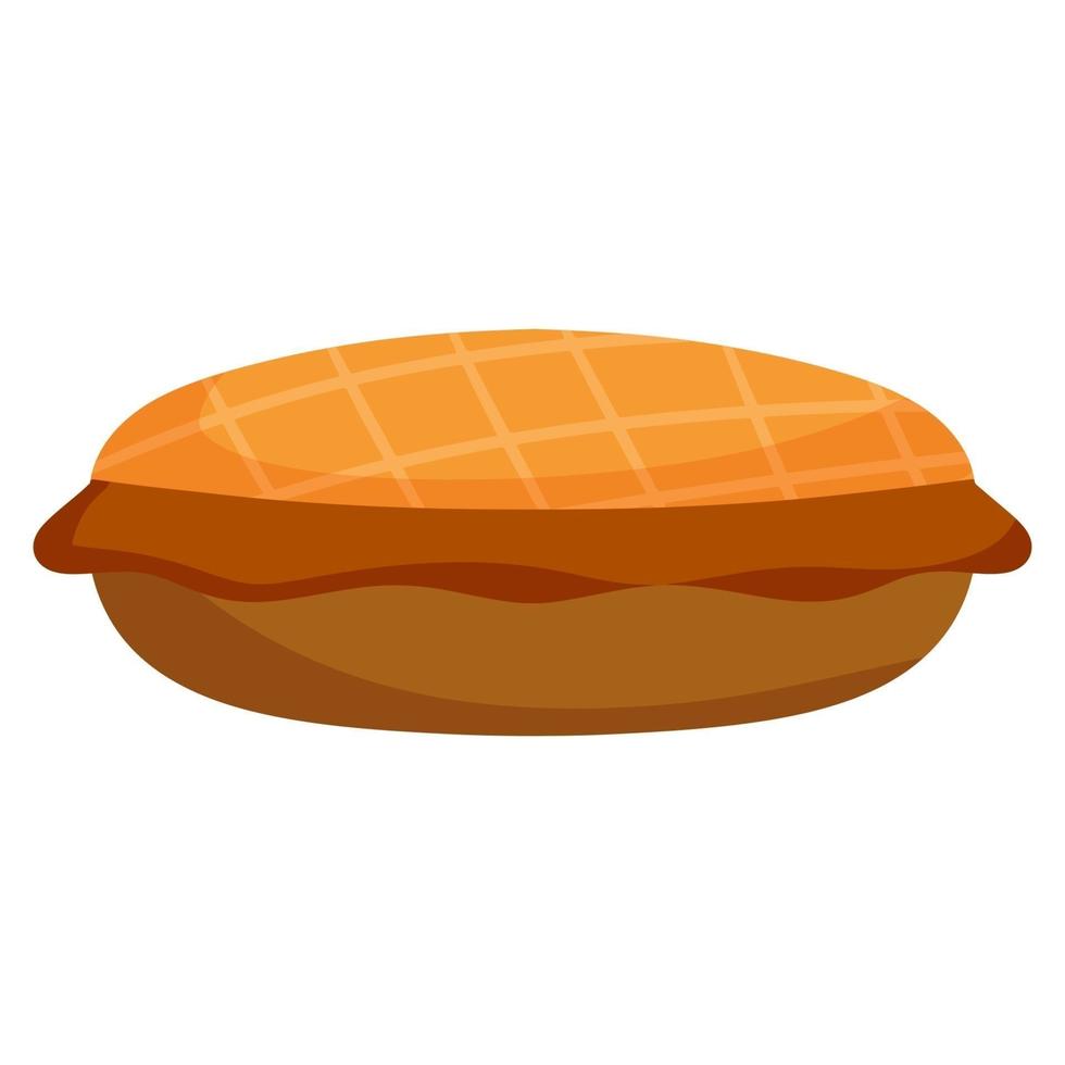 tarte à la citrouille. illustration vectorielle pour Thanksgiving et vacances. isolé, style cartoon vecteur