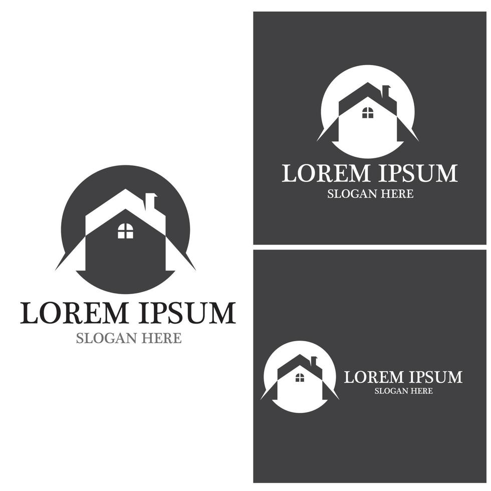 maison logo accueil immobilier d'affaires vecteur