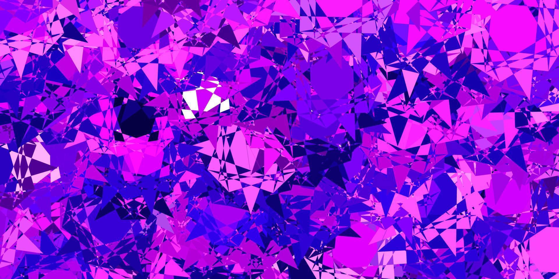 disposition de vecteur violet clair, rose avec des formes triangulaires.