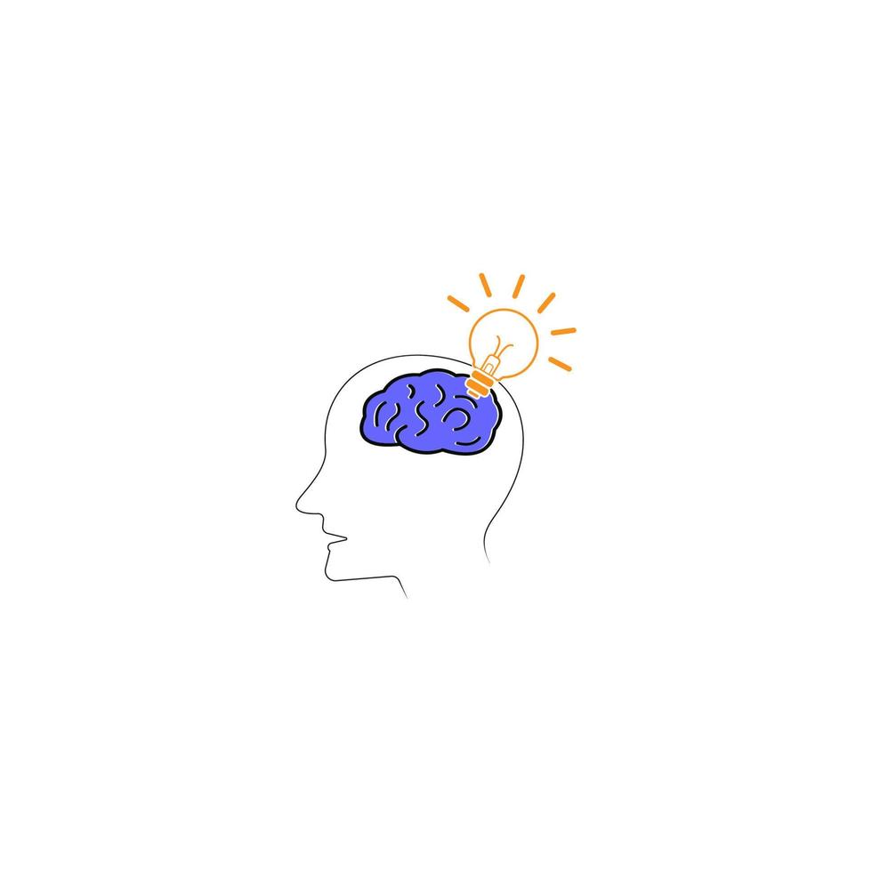 création de logo vectoriel icône cerveau