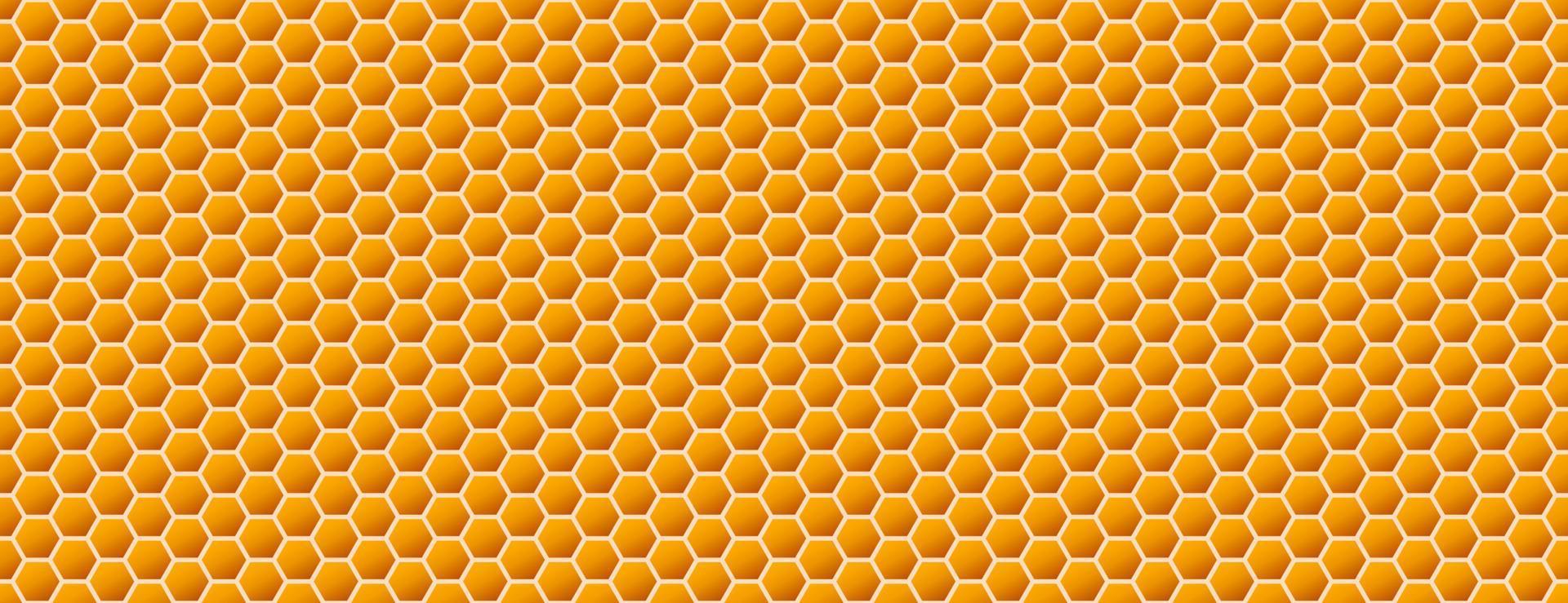 fond en nid d'abeille. modèle sans couture de ruche. illustration vectorielle du symbole de texture géométrique plat. hexagone, raster hexagonal, signe ou icône de cellule en mosaïque. ruche d'abeilles, jaune orangé doré. vecteur